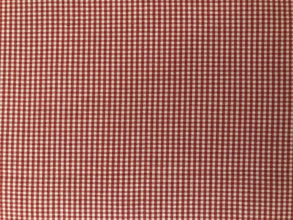Tricoline Xadrez Pequeno Vermelho e Branco - 100% algodão - Bem